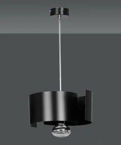 Discount Sklep Kaja Czarna lampa wisząca na ozdobną żarówkę 284/1 VIXON | Kaja Oświetlenie