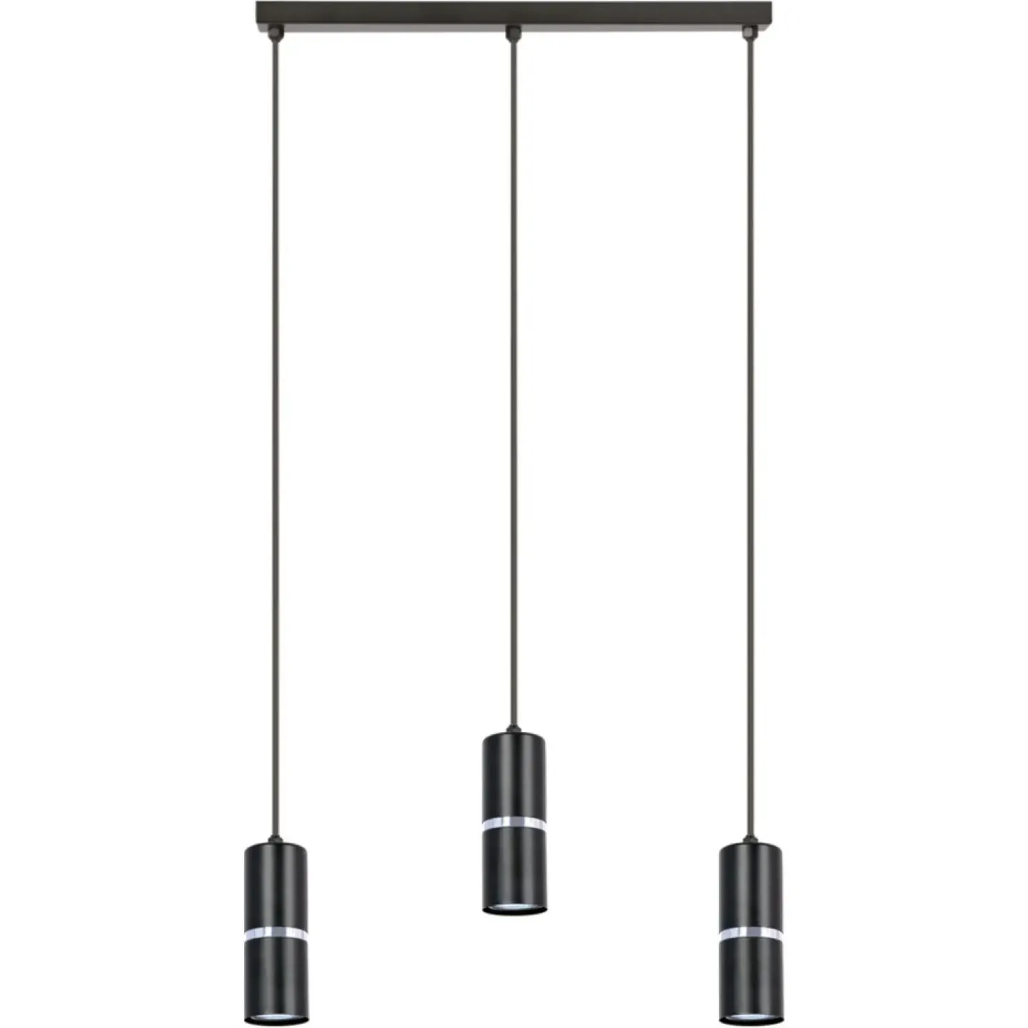 Best Sale Sklep Kaja Czarna lampa wisząca na podłużnej listwie K-5246 z serii VESTA