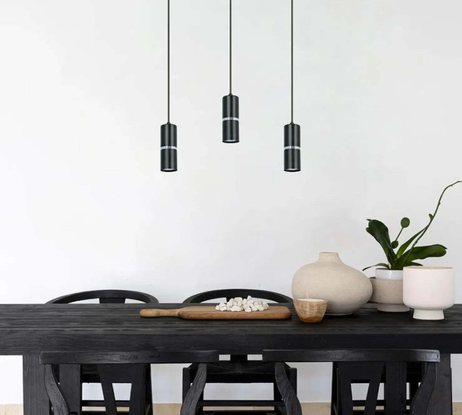 Best Sale Sklep Kaja Czarna lampa wisząca na podłużnej listwie K-5246 z serii VESTA