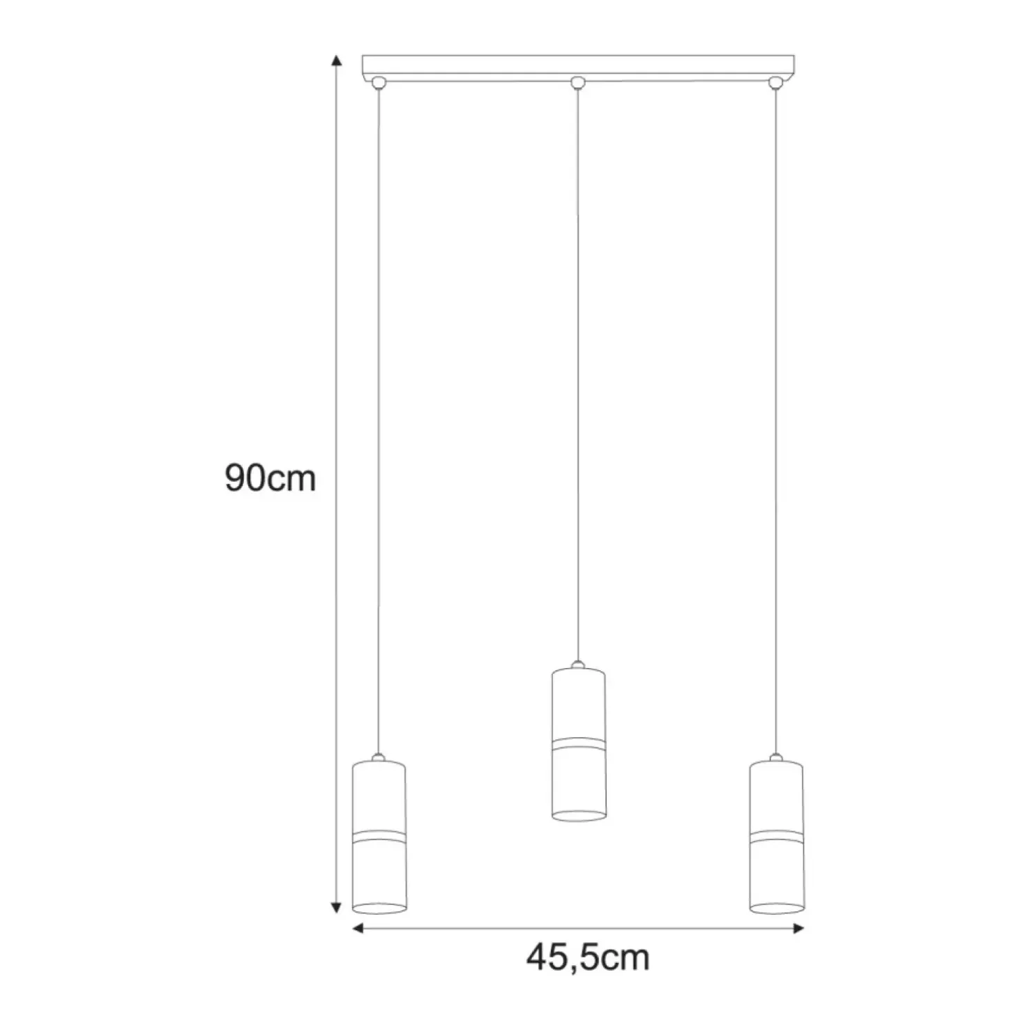 Best Sale Sklep Kaja Czarna lampa wisząca na podłużnej listwie K-5246 z serii VESTA