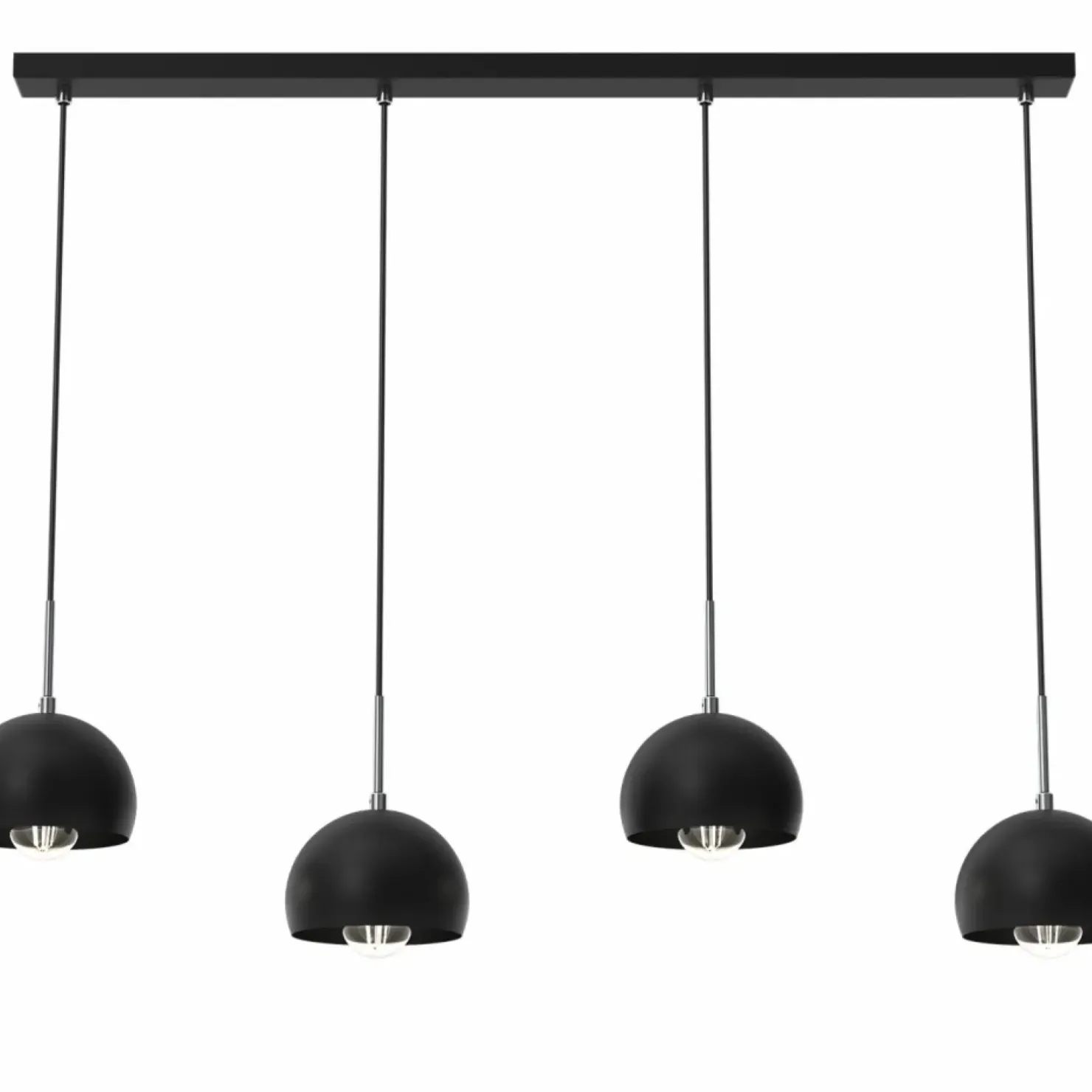 Shop Sklep Kaja Czarna lampa wisząca, na podłużnej listwie LX 3740 z serii COOL | Kaja czarny
