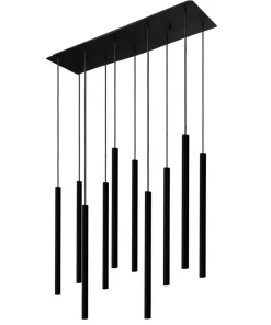Best Sale Sklep Kaja Czarna lampa wisząca na prostokątnej podsufitce 8923 | Kaja czarny