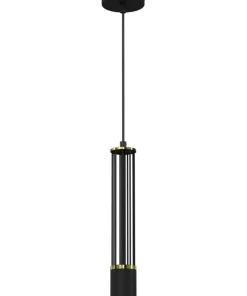 Discount Sklep Kaja Czarna lampa wisząca, nowoczesna tuba MLP8409 z serii ESTILO | Kaja Oświetlenie