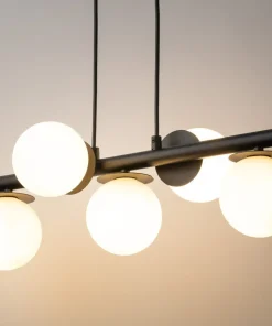 Sale Sklep Kaja Czarna lampa wisząca w klasycznym stylu SIG 40787 z serii AVOLA