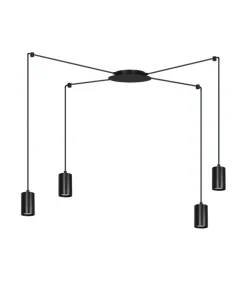 Store Sklep Kaja Czarna lampa wisząca w stylu industrialnym 524/4 | Kaja Oświetlenie czarny