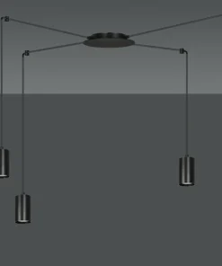 Store Sklep Kaja Czarna lampa wisząca w stylu industrialnym 524/4 | Kaja Oświetlenie czarny