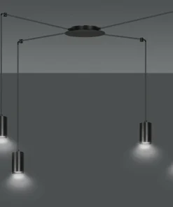 Store Sklep Kaja Czarna lampa wisząca w stylu industrialnym 524/4 | Kaja Oświetlenie czarny