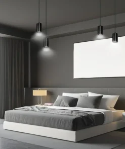Store Sklep Kaja Czarna lampa wisząca w stylu industrialnym 524/4 | Kaja Oświetlenie czarny
