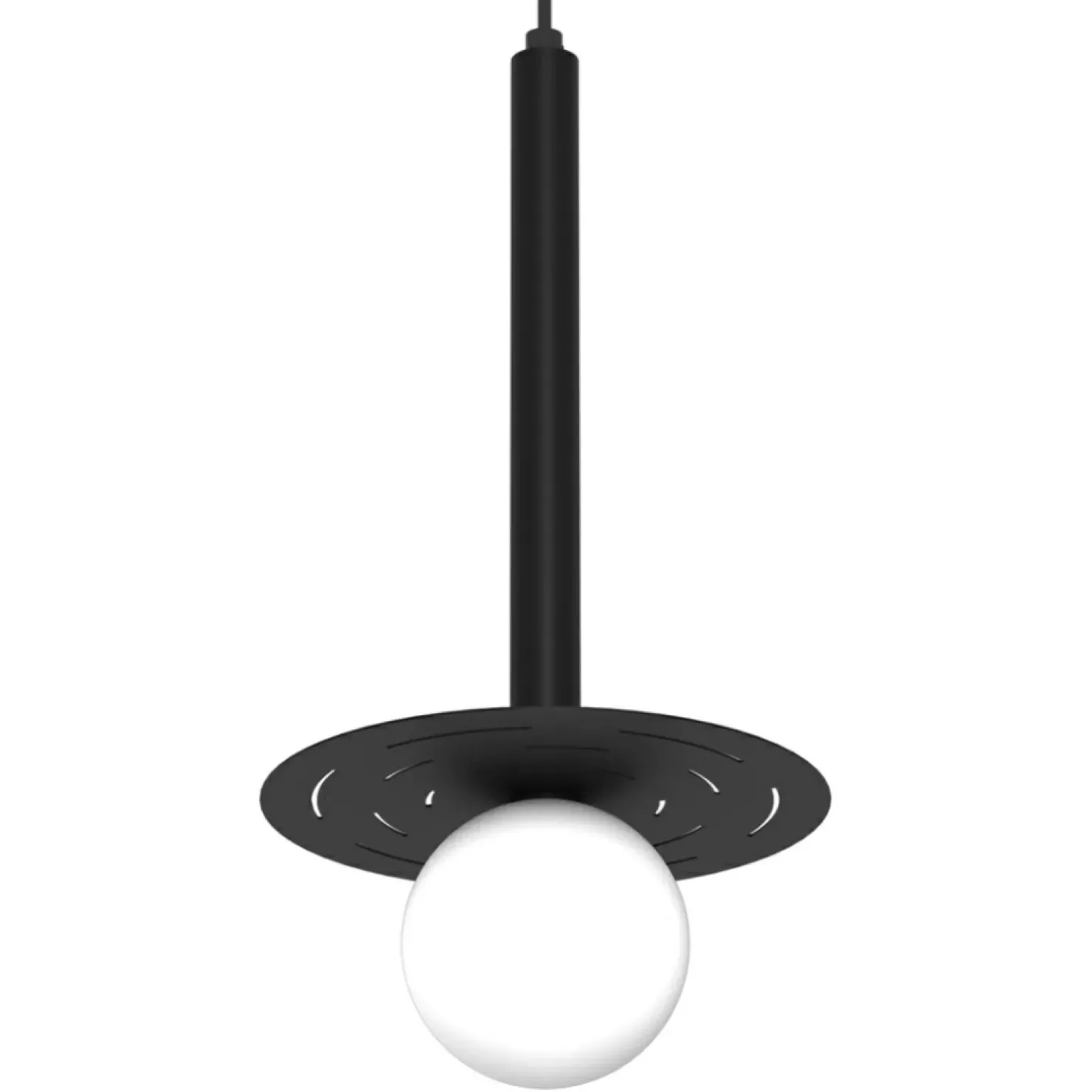 Online Sklep Kaja Czarna lampa wisząca z białym kloszem MLP8913 z serii FUTURA | Kaja Oświetlenie