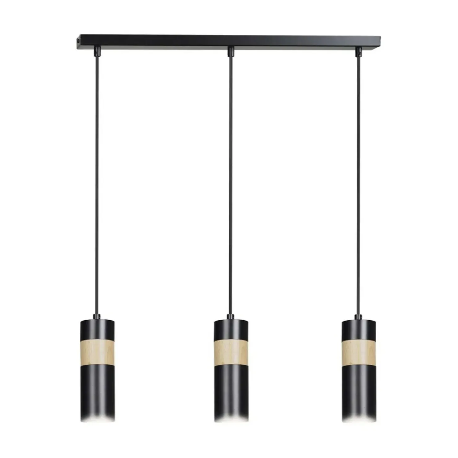 Sale Sklep Kaja Czarna lampa wisząca z drewnianym zdobieniem 732/3 z serii AKA