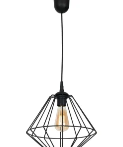 Best Sale Sklep Kaja Czarna lampa wisząca z drucianym kloszem MLP4789 COLIN | Kaja