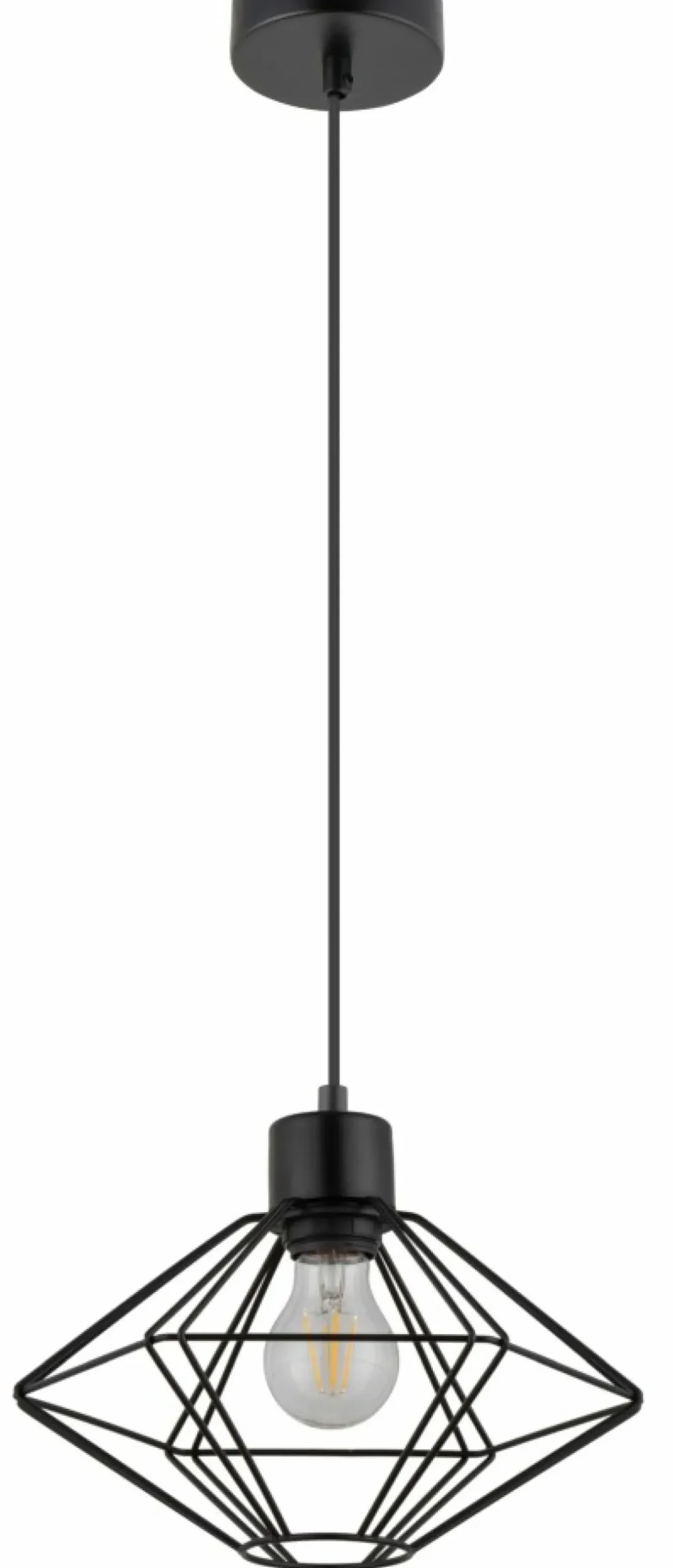 Sale Sklep Kaja Czarna lampa wisząca z drucianym kloszem SIG 40552 z serii VARIO CZ czarny