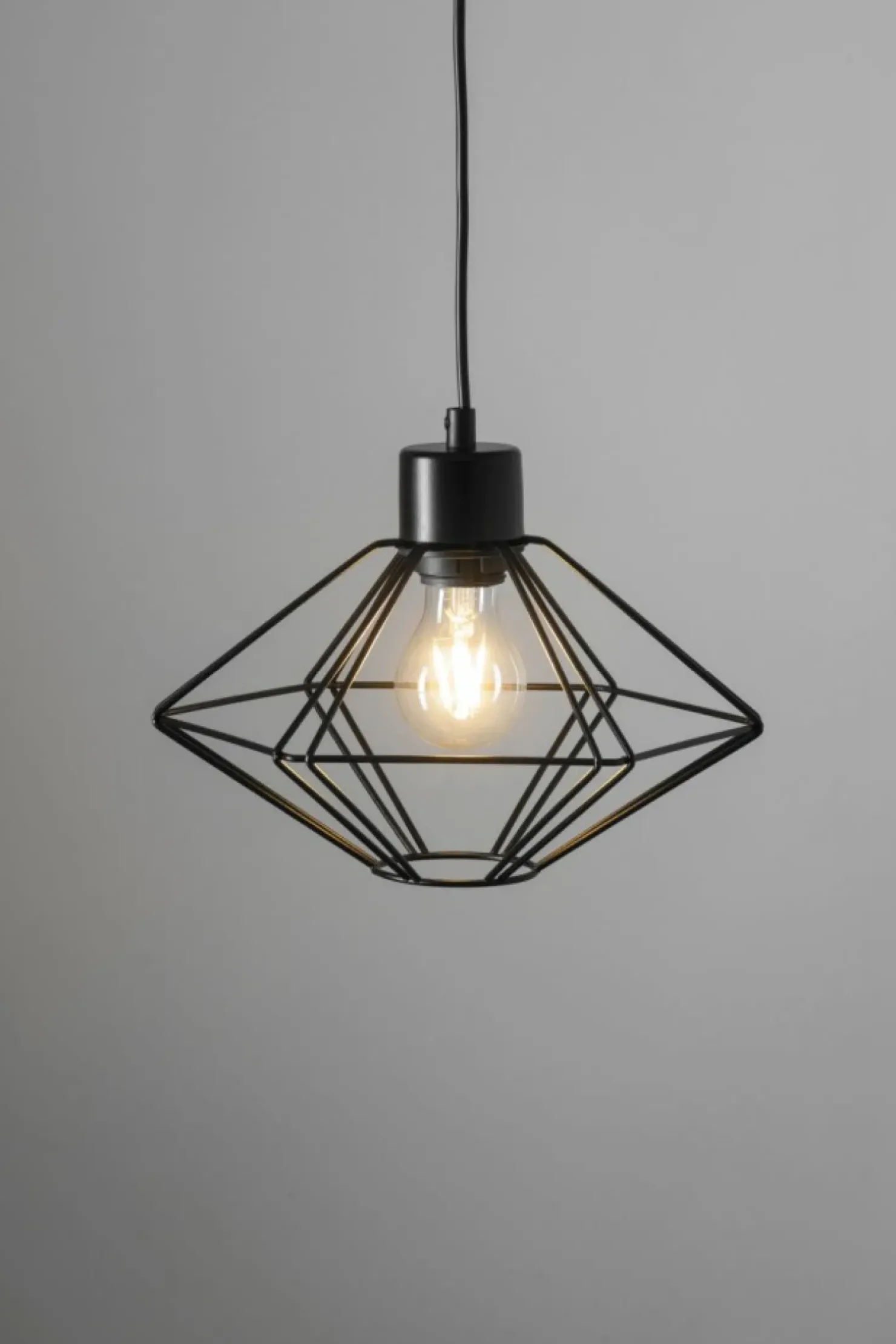 Sale Sklep Kaja Czarna lampa wisząca z drucianym kloszem SIG 40552 z serii VARIO CZ czarny