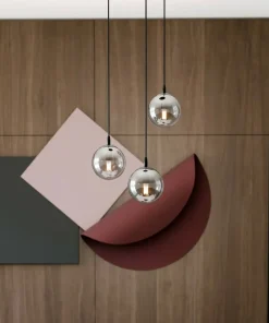 Cheap Sklep Kaja Czarna lampa wisząca z kloszami do salonu 712/3PREM | Kaja Oświetlenie