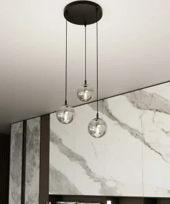 Cheap Sklep Kaja Czarna lampa wisząca z kloszami do salonu 712/3PREM | Kaja Oświetlenie