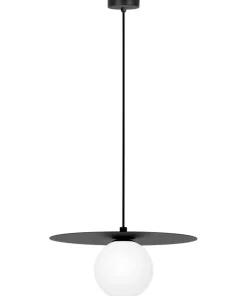 Store Sklep Kaja Czarna lampa wisząca z kloszem kulką ⌀10 cm K-5436 z serii ROBIN