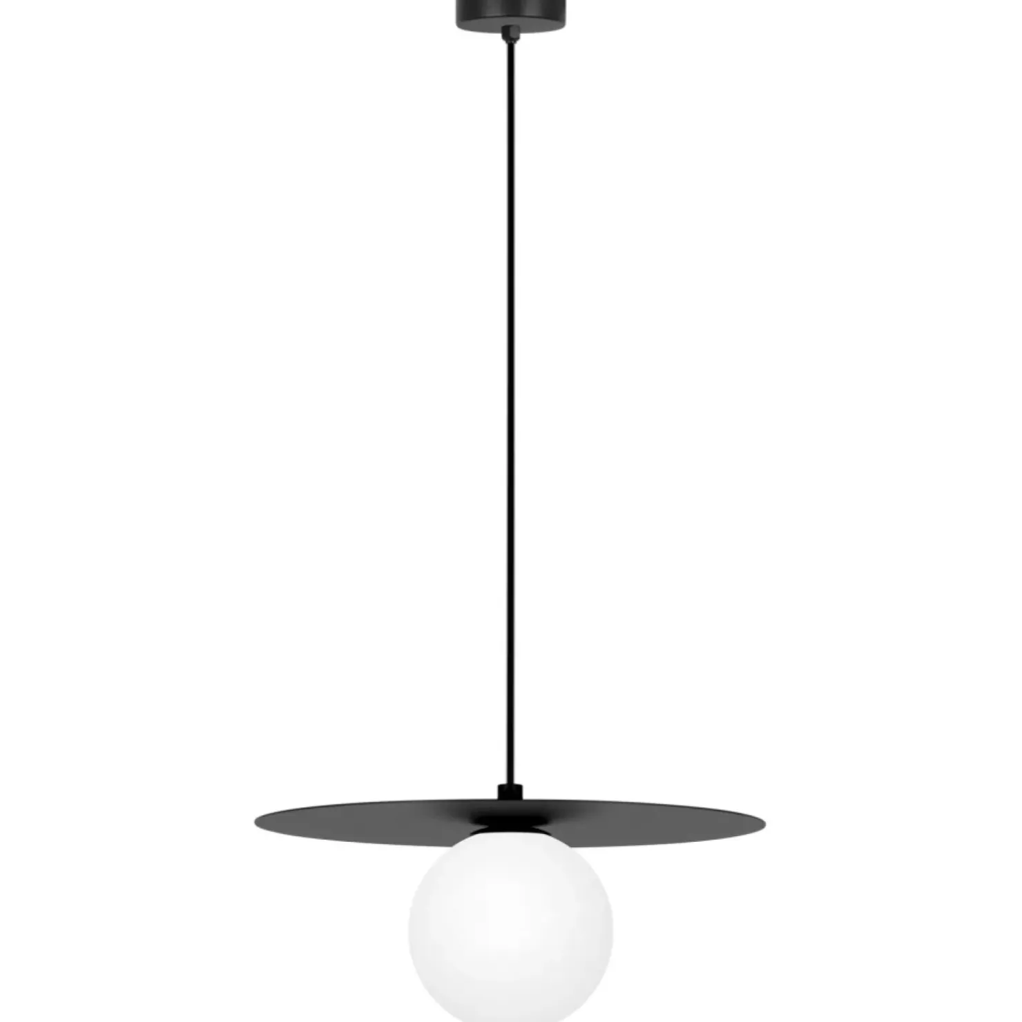 Store Sklep Kaja Czarna lampa wisząca z kloszem kulką ⌀10 cm K-5436 z serii ROBIN