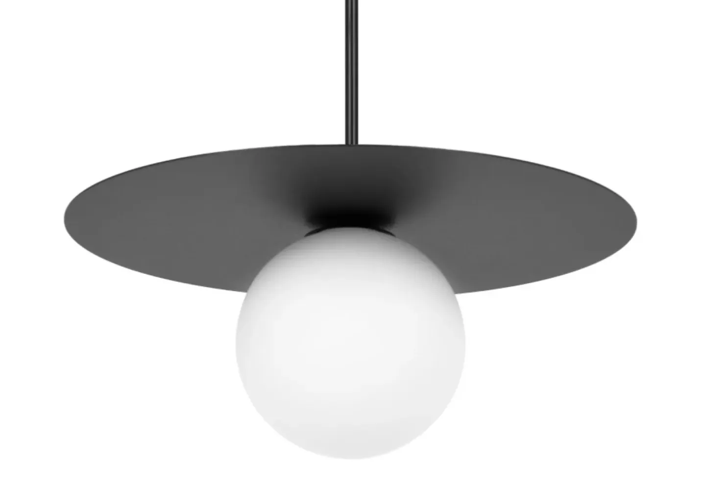 Store Sklep Kaja Czarna lampa wisząca z kloszem kulką ⌀10 cm K-5436 z serii ROBIN