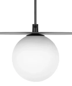 Store Sklep Kaja Czarna lampa wisząca z kloszem kulką ⌀10 cm K-5436 z serii ROBIN