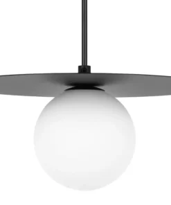Store Sklep Kaja Czarna lampa wisząca z kloszem kulką ⌀10 cm K-5436 z serii ROBIN