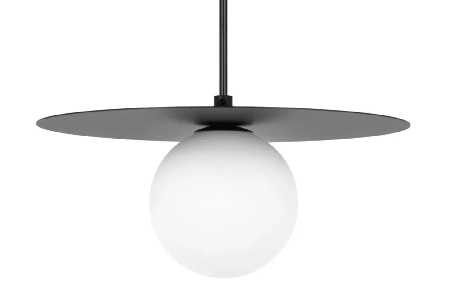 Store Sklep Kaja Czarna lampa wisząca z kloszem kulką ⌀10 cm K-5436 z serii ROBIN