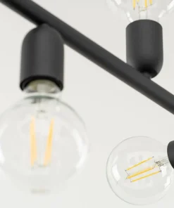Shop Sklep Kaja Czarna lampa wisząca z oprawkami na żarówki E27 TK 5722 z serii PORTO czarny