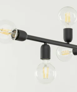 Shop Sklep Kaja Czarna lampa wisząca z oprawkami na żarówki E27 TK 5722 z serii PORTO czarny