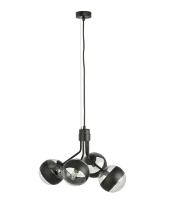 Fashion Sklep Kaja Czarna lampa wisząca z regulowaną wysokością 1139/4 NOVA | Kaja