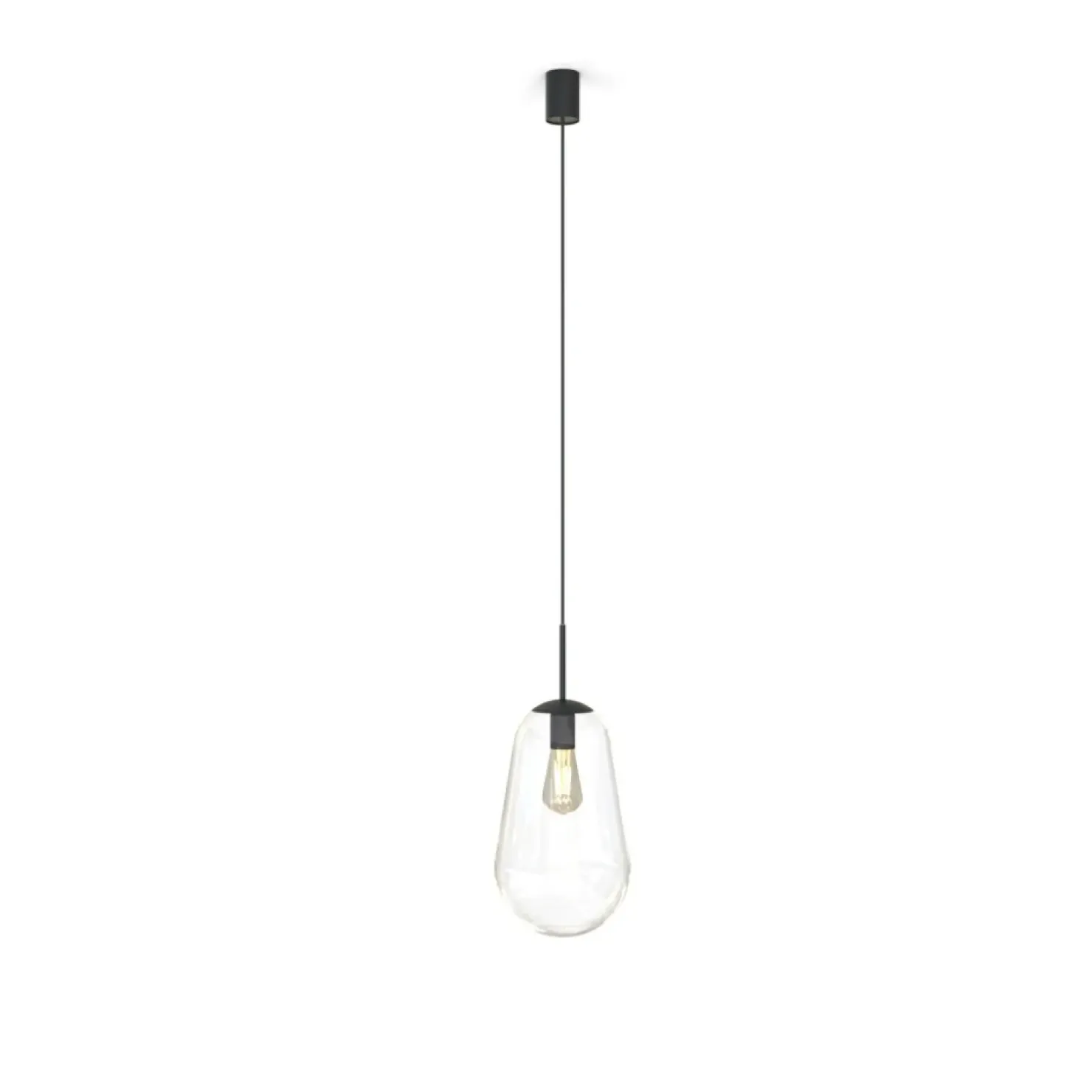 Best Sale Sklep Kaja Czarna lampa wisząca, z regulowaną wysokością 7798 | Kaja Oświetlenie transparentny