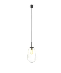 Best Sale Sklep Kaja Czarna lampa wisząca, z regulowaną wysokością 7798 | Kaja Oświetlenie transparentny