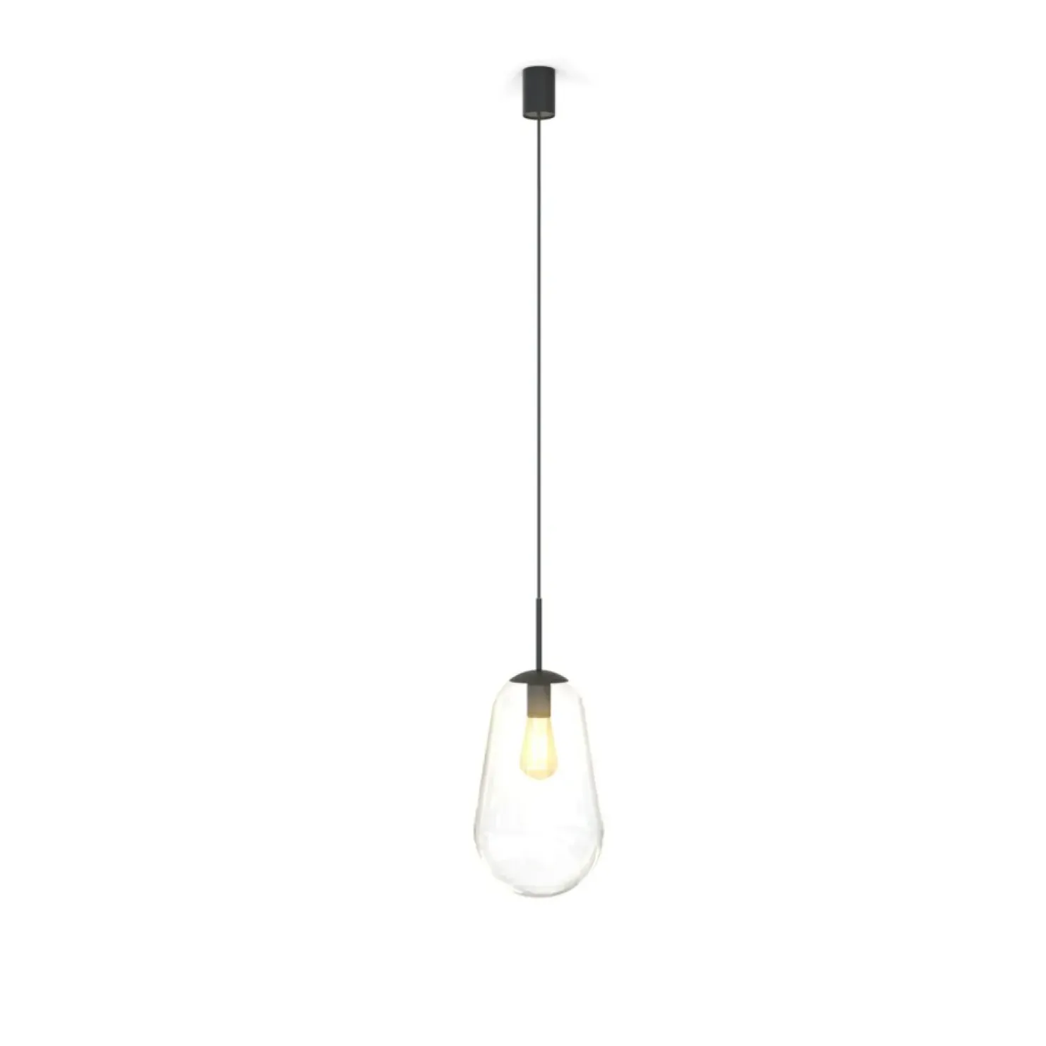 Best Sale Sklep Kaja Czarna lampa wisząca, z regulowaną wysokością 7798 | Kaja Oświetlenie transparentny
