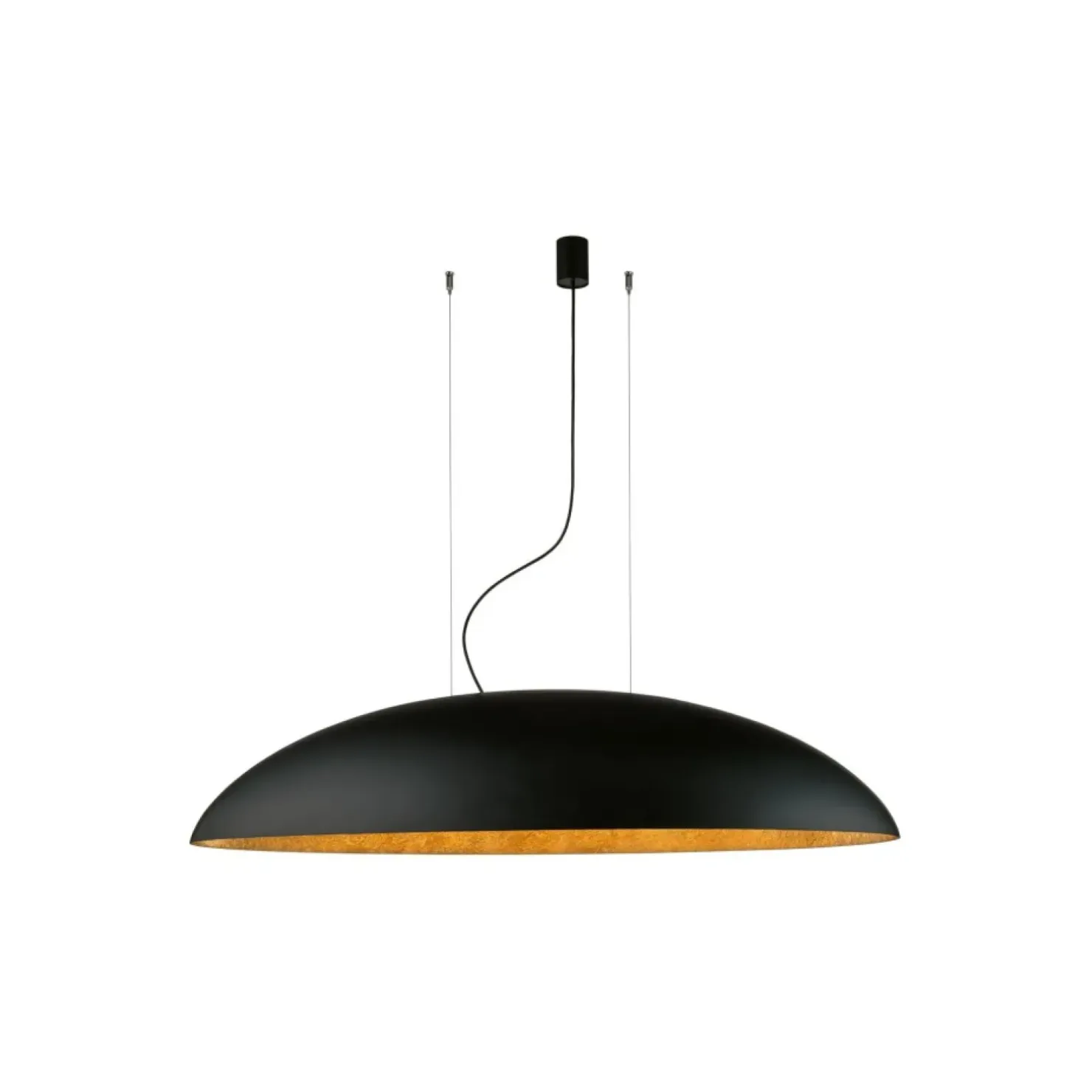 Shop Sklep Kaja Czarna lampa wisząca z szerokim kloszem 7926 | Kaja Oświetlenie czarny