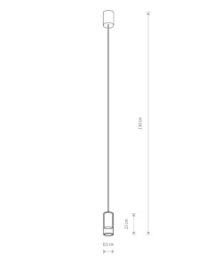 Best Sklep Kaja Czarna lampa wisząca z m kloszem 7866 | Kaja Oświetlenie transparentny