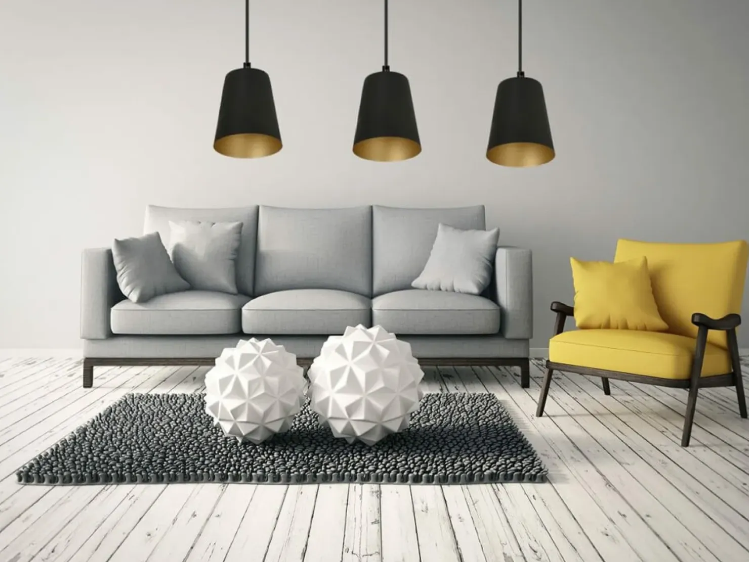 Shop Sklep Kaja Czarna lampa wisząca ze złotym wnętrzem klosza 415/3 | Kaja