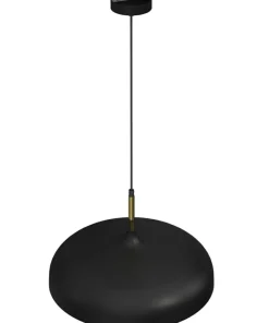 Fashion Sklep Kaja Czarna lampa wisząca ze złotymi elementami MLP7898 z serii LINCOLN | Kaja Oświet