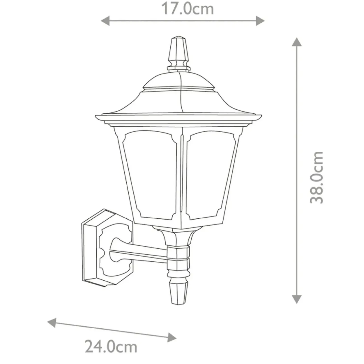 Czarna lampa zewnętrzna, ścienna CPM1-BLACK z serii CHAPEL MINI*Sklep Kaja Hot