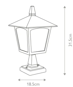 Czarna lampa zewnętrzna, cokołowa BL7-BLACK z serii YORK*Sklep Kaja Best Sale