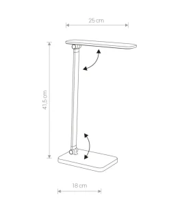 Czarna lampka biurkowa z wbudowanym LED-em 8404 | Kaja Oświetlenie*Sklep Kaja Sale