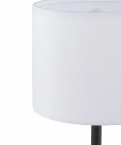 Czarna lampka stołowa z białym abażurem TK 5096 z serii RONDO | Kaja*Sklep Kaja Clearance