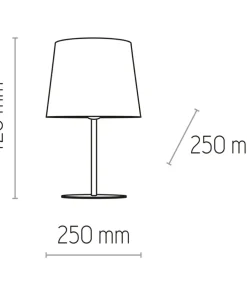 Czarna lampka stołowa z lnianym abażurem TK 5150 CHICAGO | Kaja*Sklep Kaja Discount