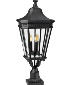 Czarna latarnia cokołowa FE-COTSLN3-L-BK z serii COTSWOLD LANE*Sklep Kaja Flash Sale