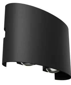 Czarna, ledowa lampa ścienna na elewację 12cm O417WL-L4B3K STRATO*Sklep Kaja Shop