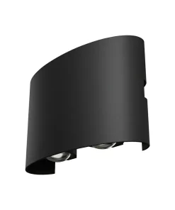 Czarna, ledowa lampa ścienna na elewację 12cm O417WL-L4B3K STRATO*Sklep Kaja Shop