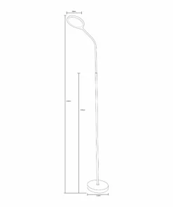 Czarna, ledowa lampa stojąca do salonu ZM SM-609-BL PODŁOGOWA | Kaja*Sklep Kaja Best Sale