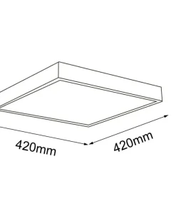 Czarna, ledowa lampa sufitowa 42x42cm 4000K ANT 8450 NOMI | Kaja*Sklep Kaja Cheap