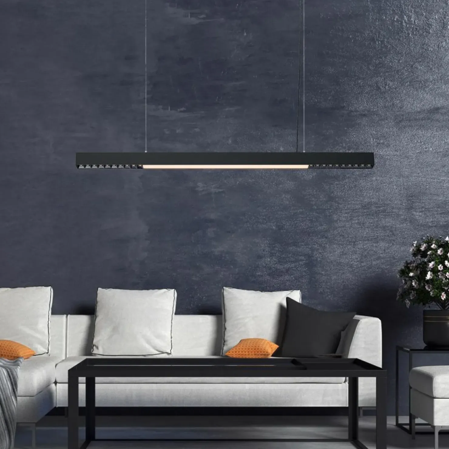 Fashion Sklep Kaja Czarna listwa LED nad stół 120cm LP-1301/1P L BK SMART CALI L | Kaja