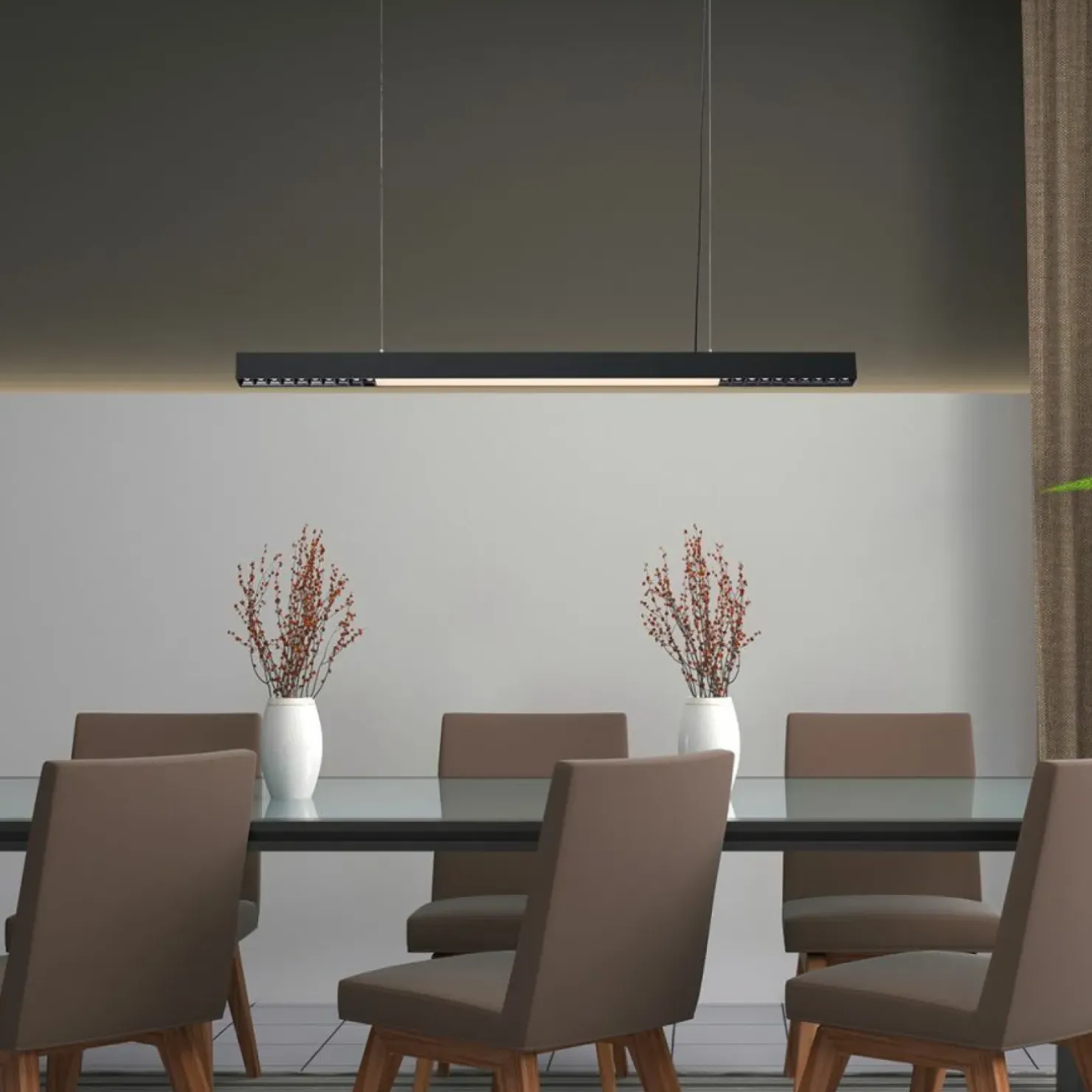 Fashion Sklep Kaja Czarna listwa LED nad stół 120cm LP-1301/1P L BK SMART CALI L | Kaja