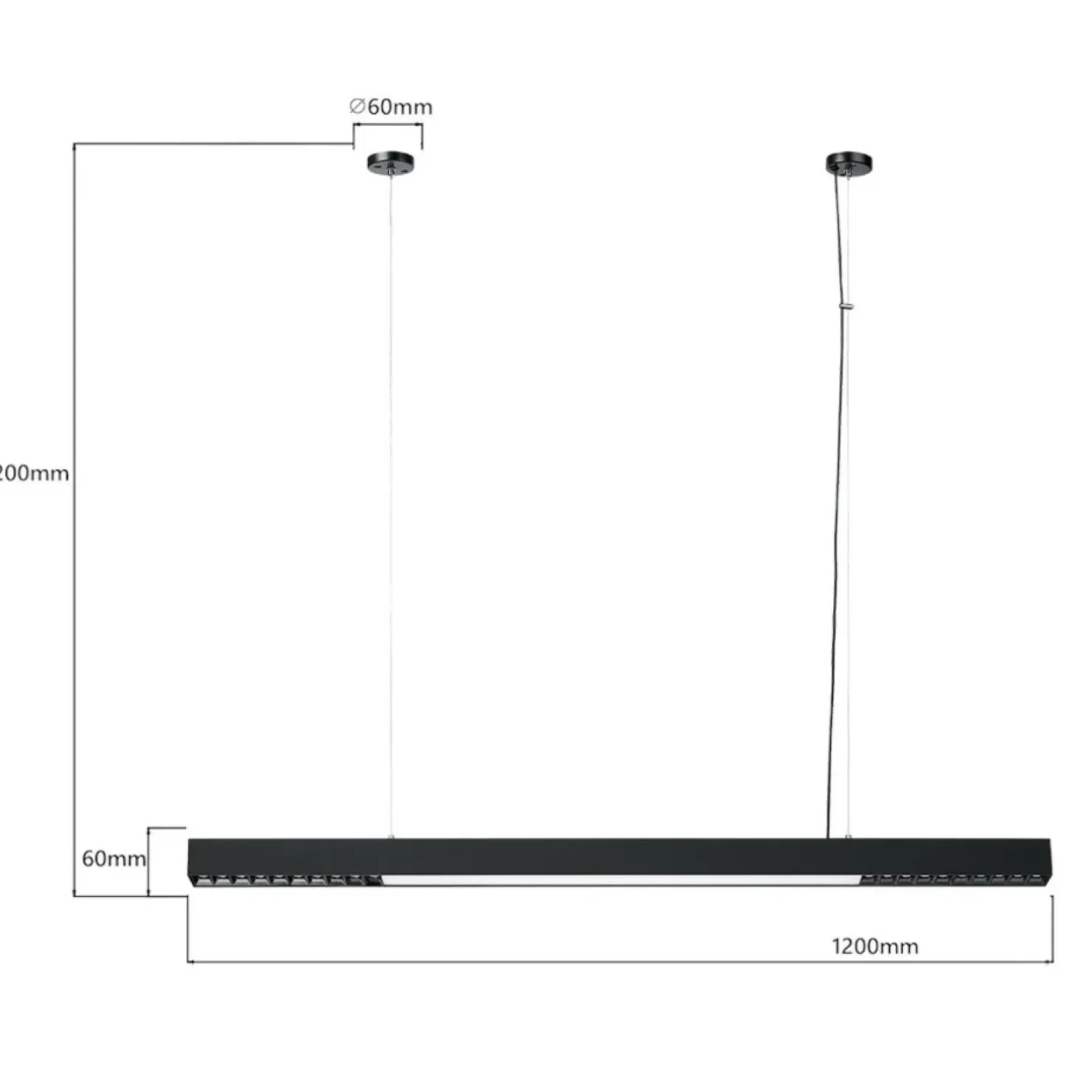 Fashion Sklep Kaja Czarna listwa LED nad stół 120cm LP-1301/1P L BK SMART CALI L | Kaja