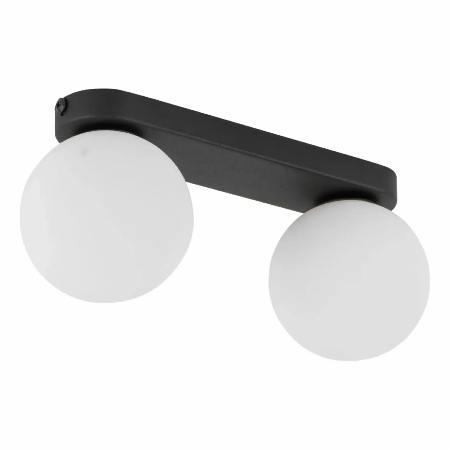 Czarna listwa z dwoma kulistymi, białymi kloszami TK 5614 z serii MINI*Sklep Kaja Best