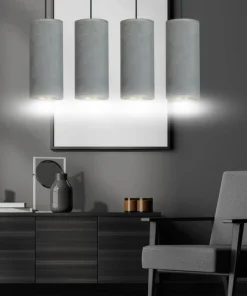 Cheap Sklep Kaja Czarna listwa z szaro-złotymi abażurami, nad stół 1060/4 BENTE | Kaja